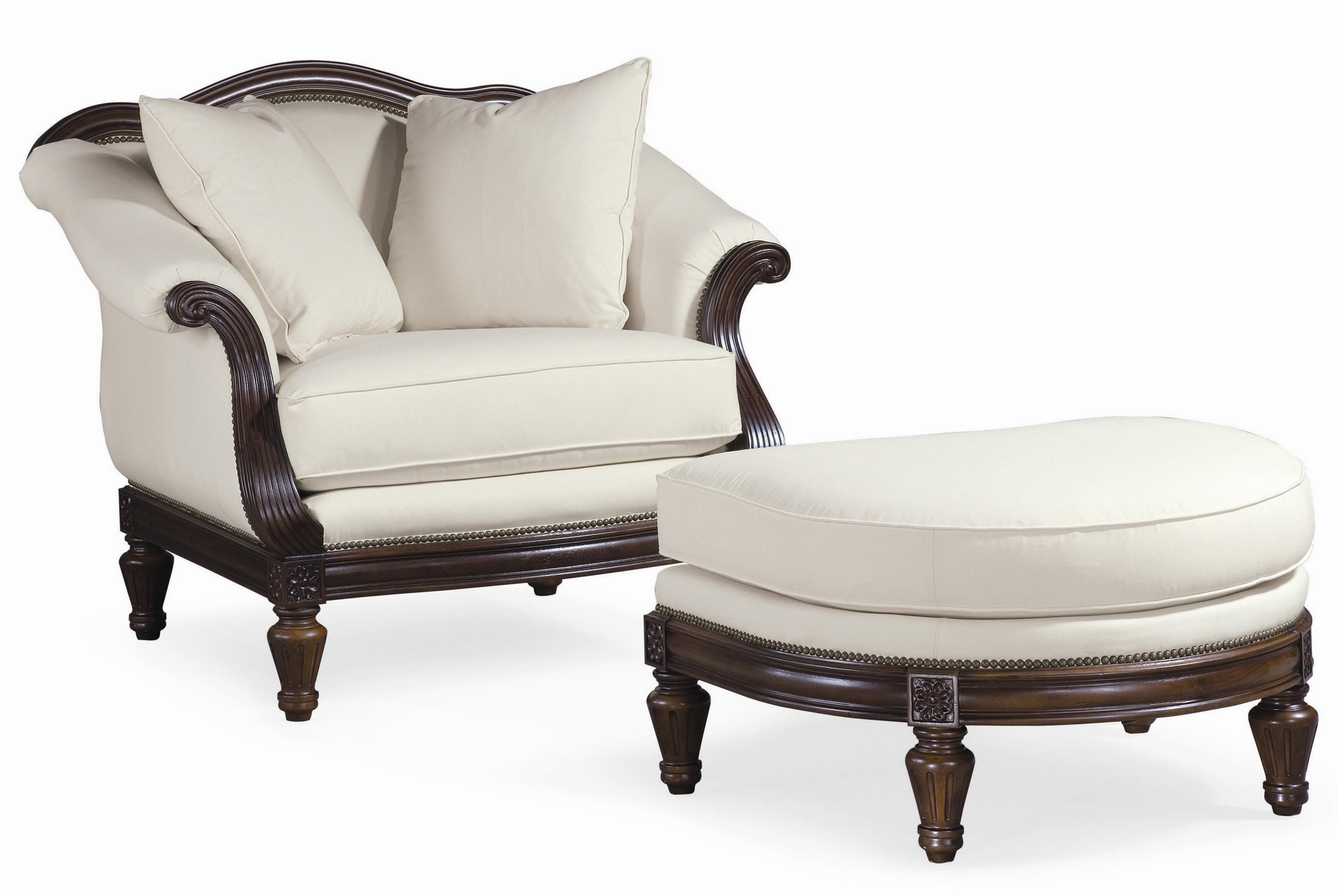 Thomasville® Sorrento Classic Arm Chair with Exposed Wood Accents